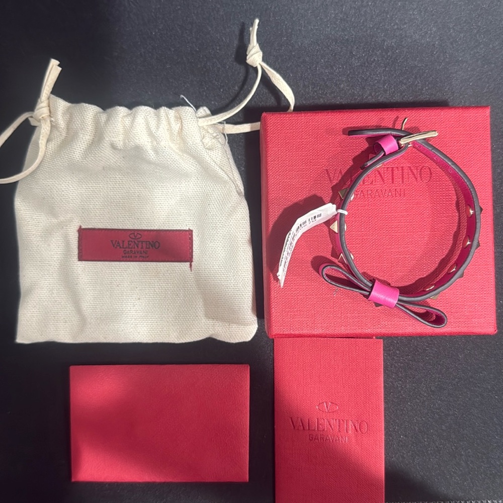 Valentino Bow Leather Bracelet